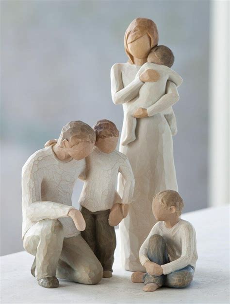 willow tree figurines father and son|mom dad three boys.